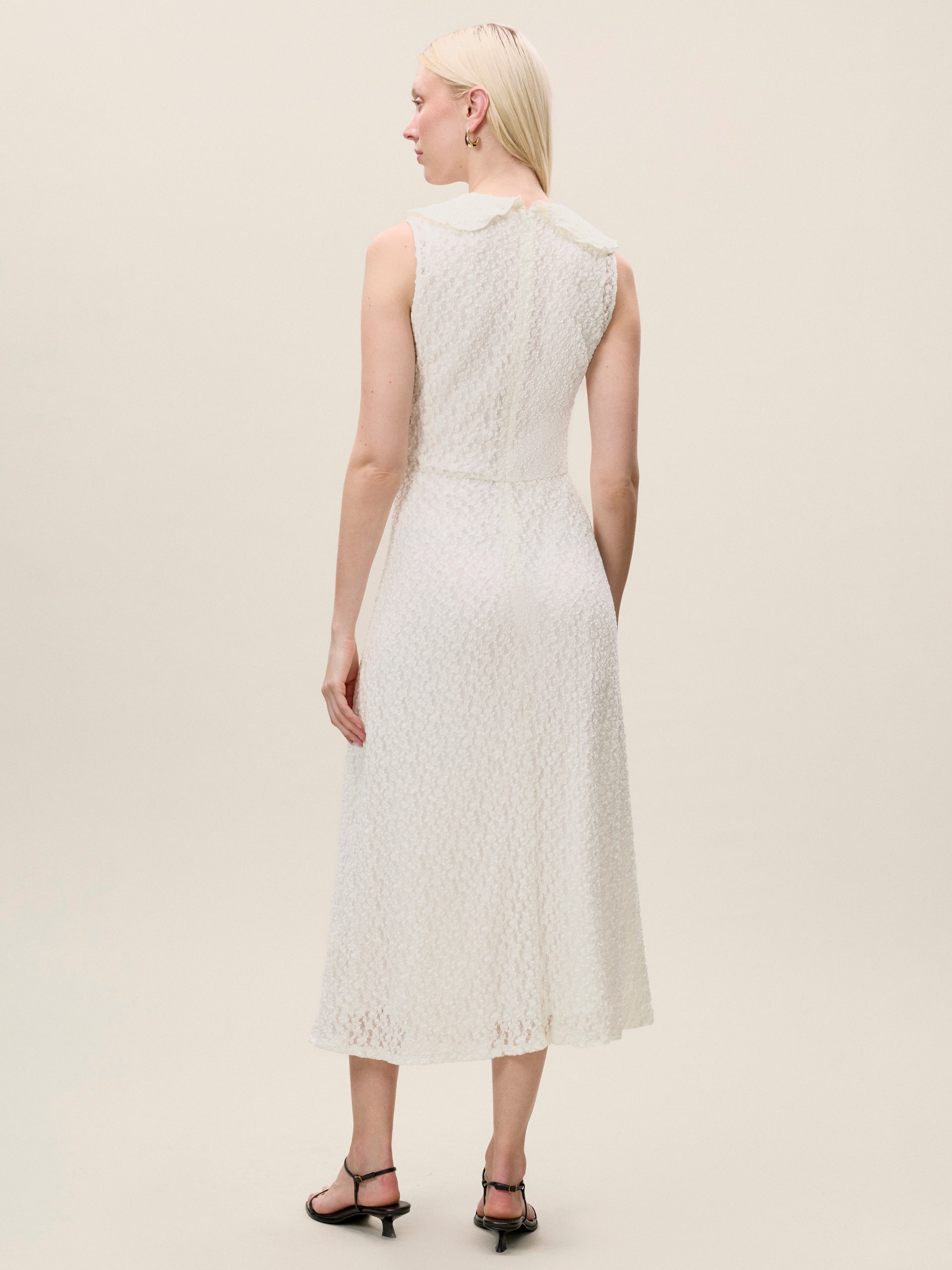 Fiona Stretch Lace Dress in White by Rebecca Taylor