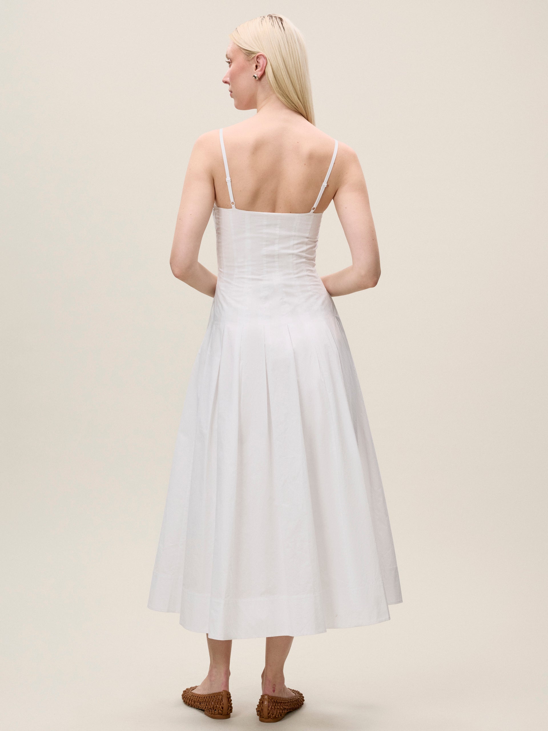Priya Poplin Dress in Milk by Rebecca Taylor