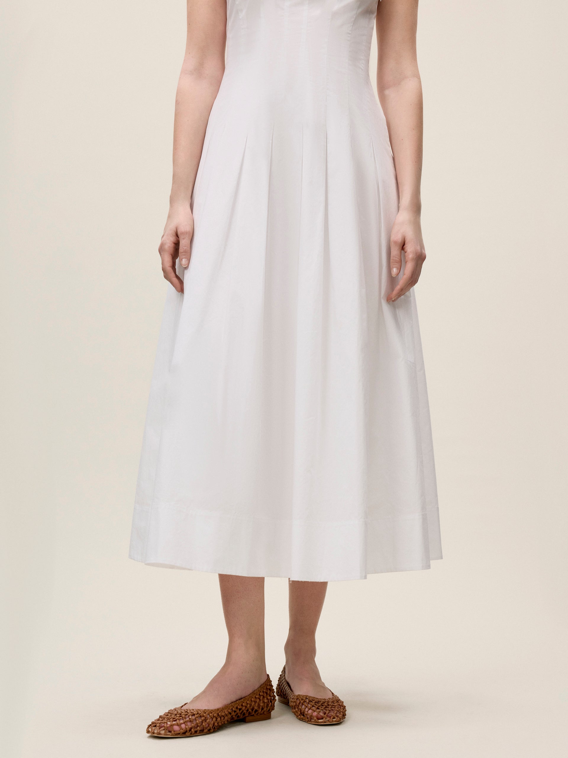 Priya Poplin Dress in Milk by Rebecca Taylor