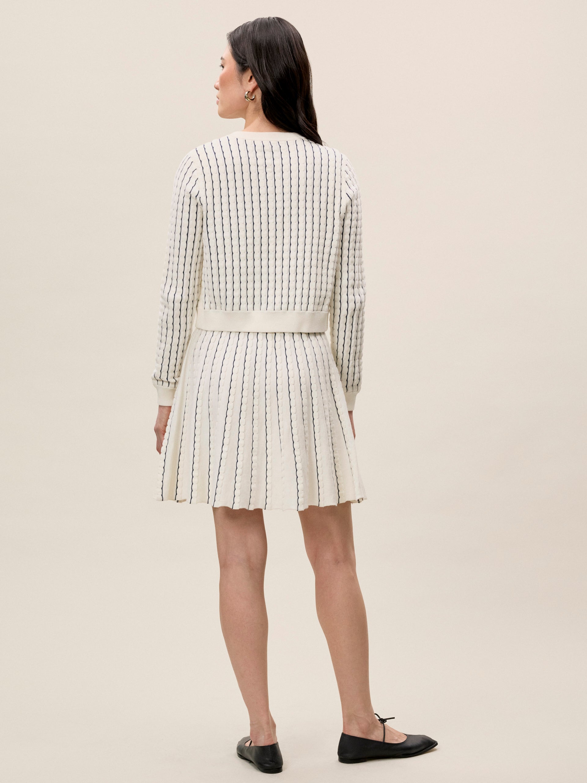 Dorothy Knit Cardigan in Ivory by Rebecca Taylor