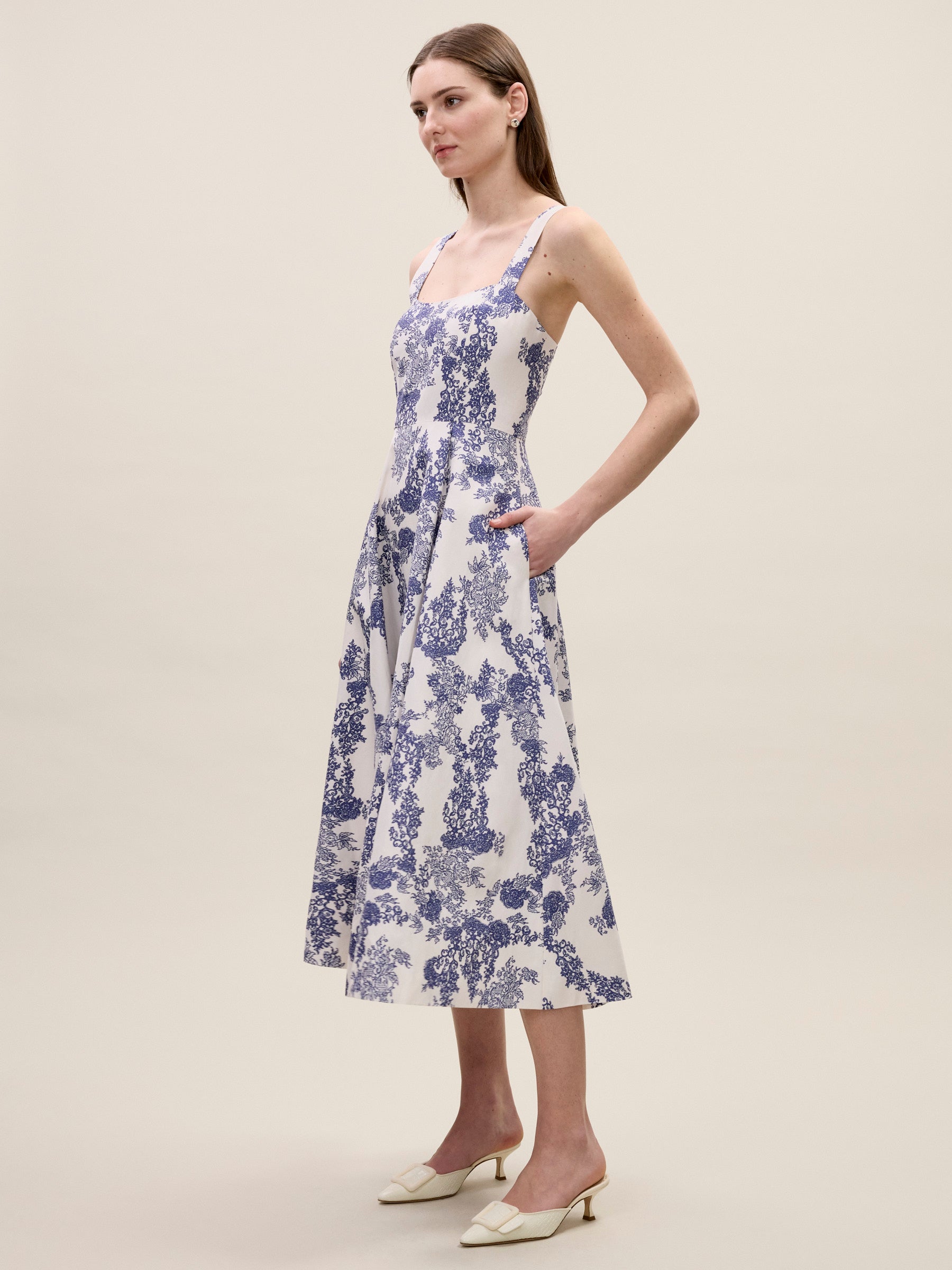 Lena Shine Dress in Ivory Toile Combo by Rebecca Taylor