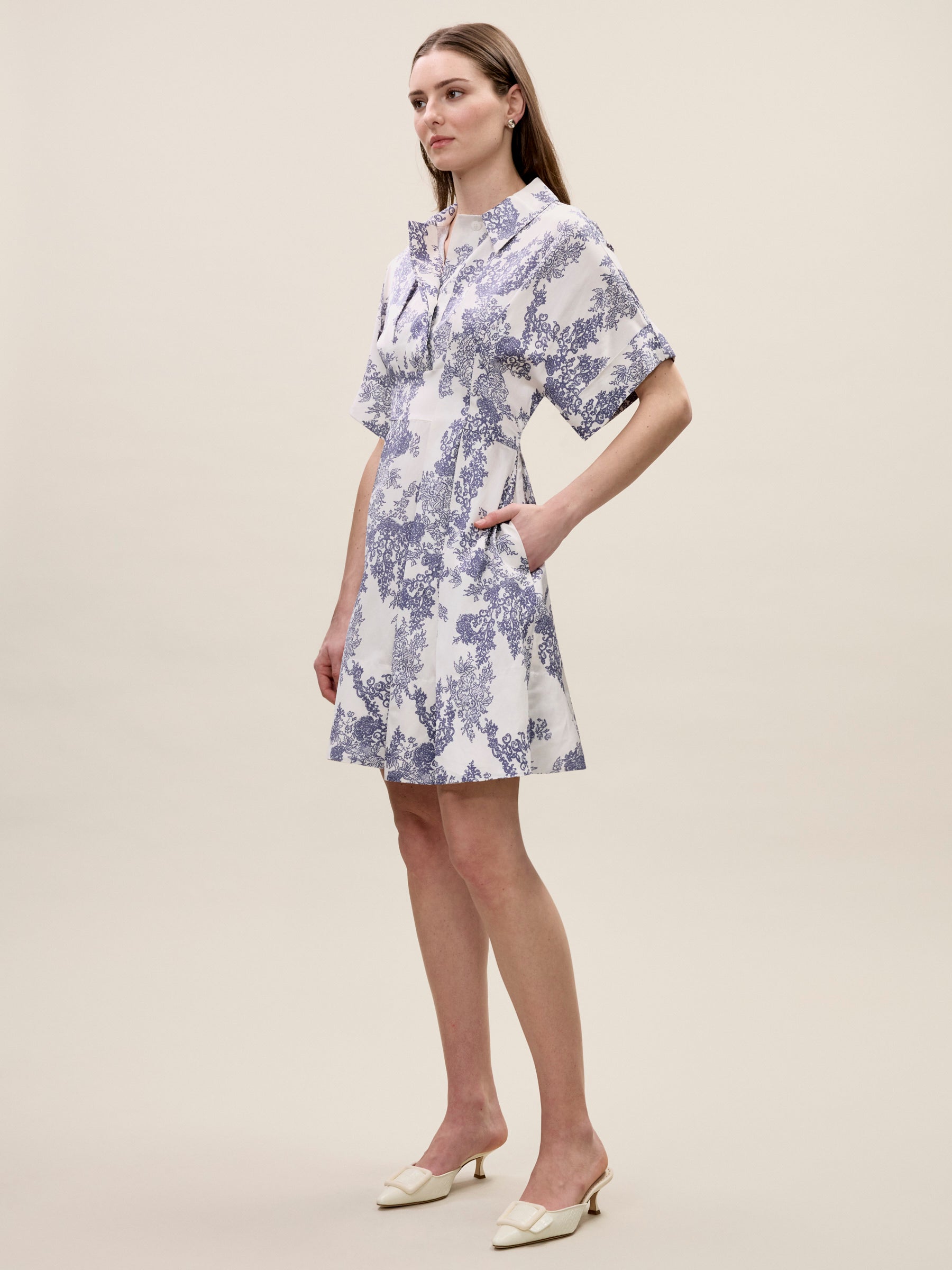 Lena Shine Dress in Ivory Toile Combo by Rebecca Taylor