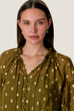 Tiana Metallic Dot Longsleeve Top