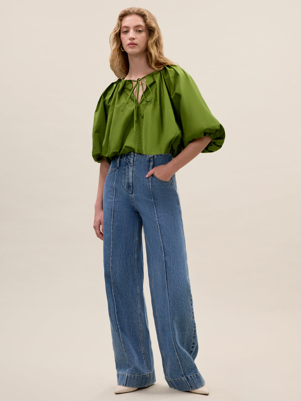 Isla Bubble Top in Meadow by Rebecca Taylor
