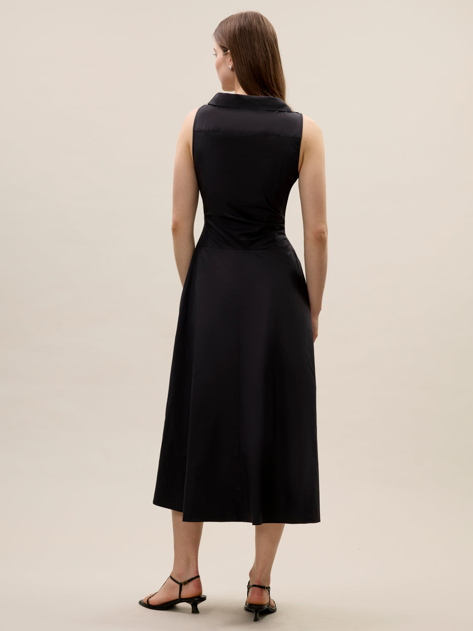 Isla Poplin Dress in Black by Rebecca Taylor