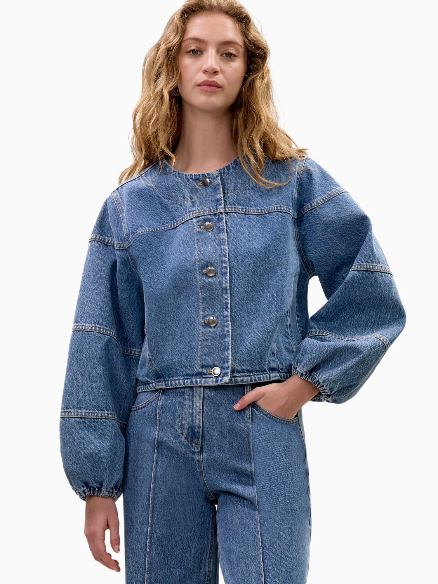 Dax Denim Jacket in Dax Wash by Rebecca Taylor