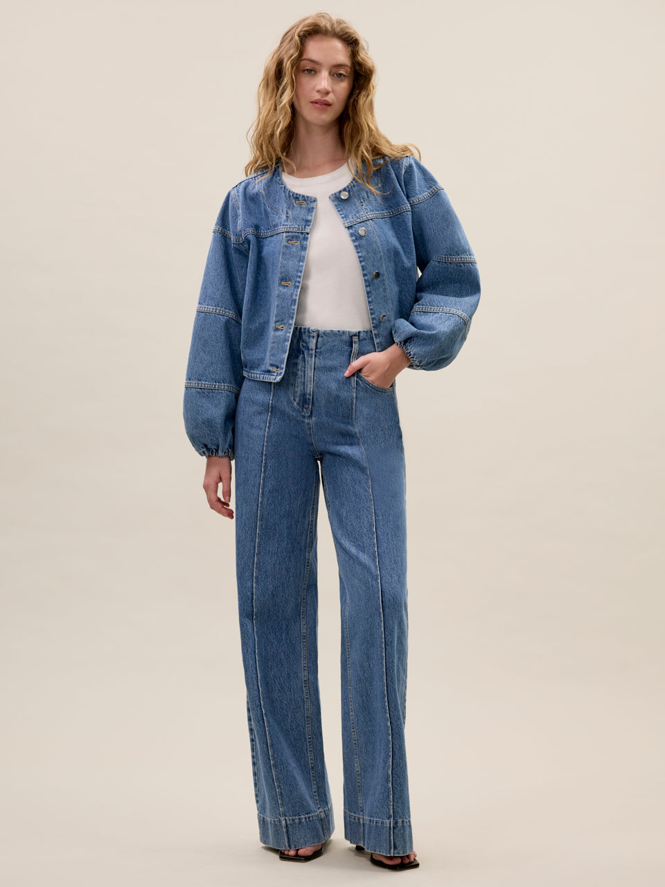 Dax Denim Jacket in Dax Wash by Rebecca Taylor