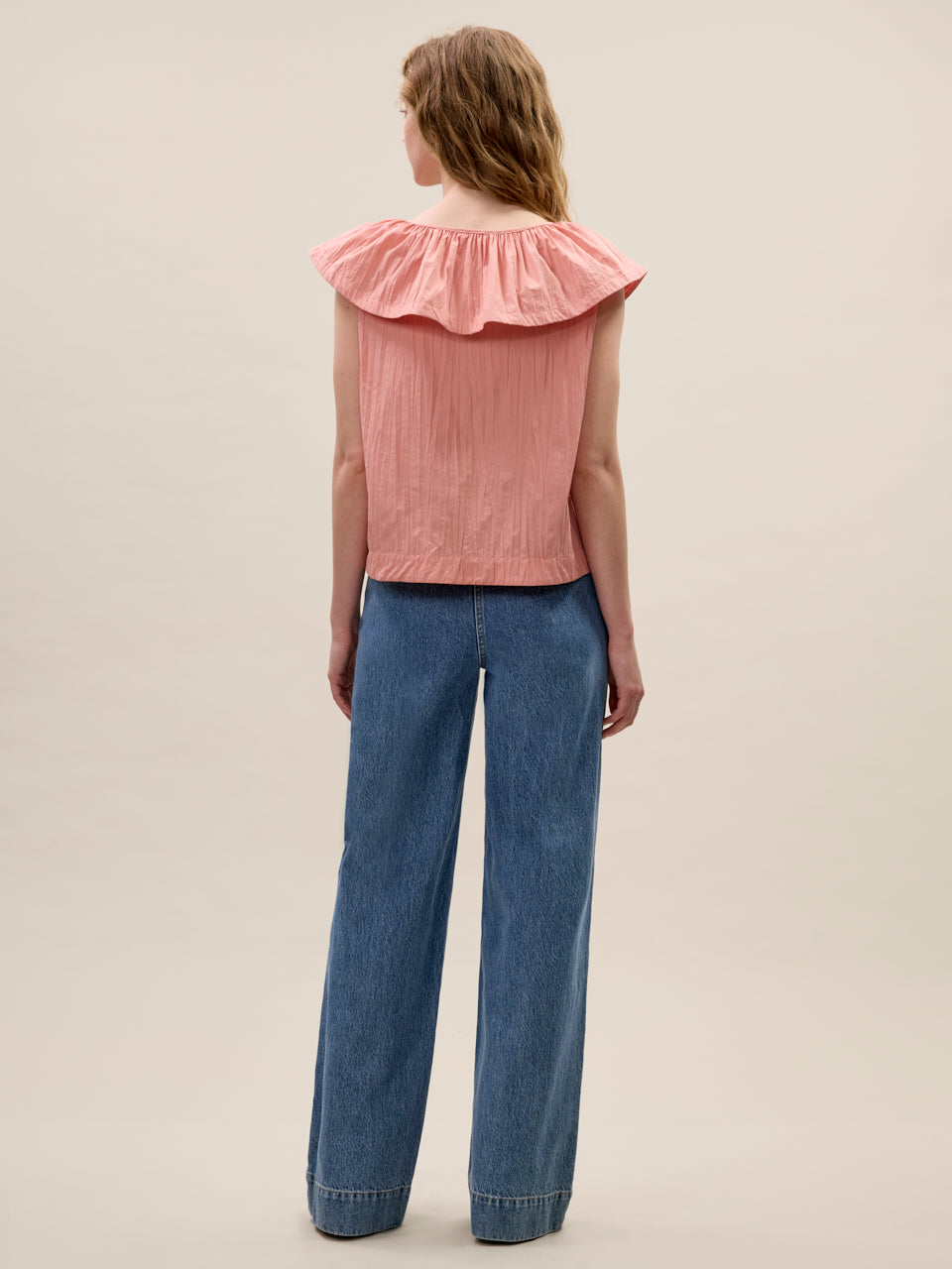 Marietta Crinkle Top in Sorbet by Rebecca Taylor