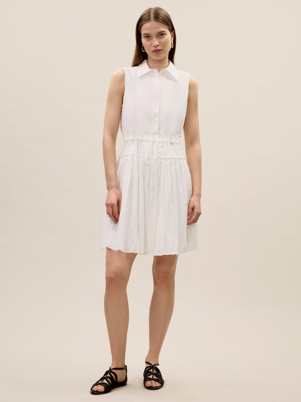 Marietta Shirt Dress in Milk by Rebecca Taylor