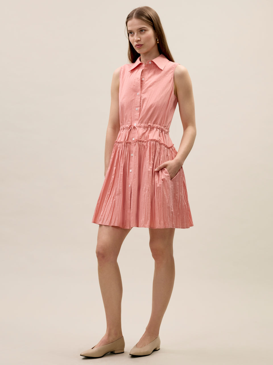Marietta Shirt Dress in Sorbet by Rebecca Taylor