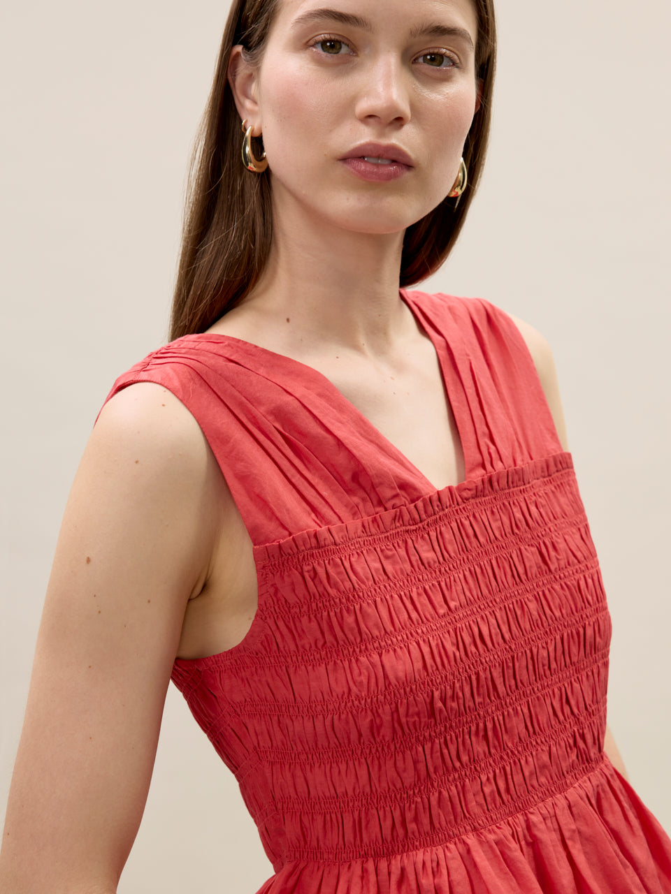 Merrick Silk Cotton Top in Scarlet by Rebecca Taylor