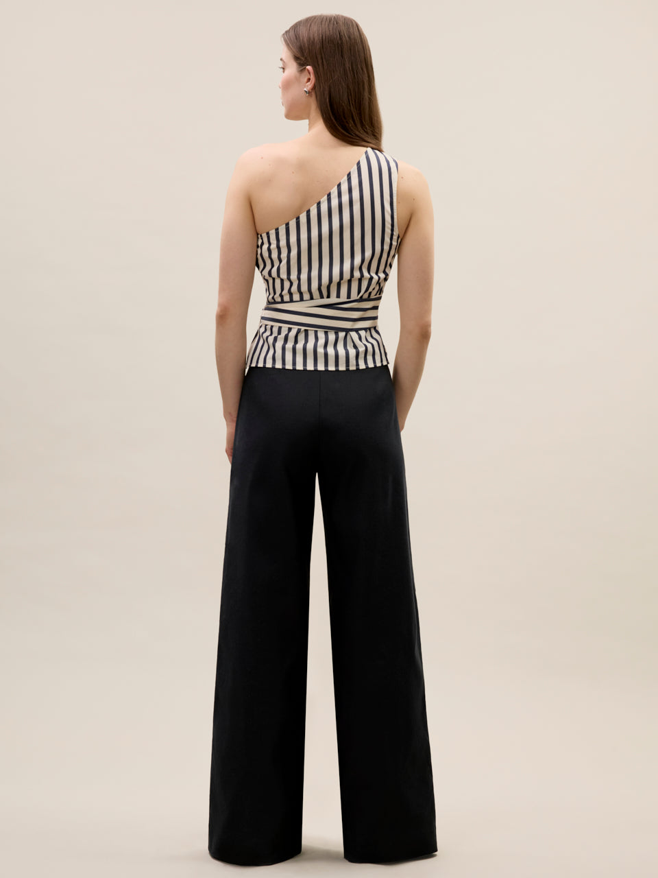 Isla Stripe Poplin Top in Cream Stripe by Rebecca Taylor