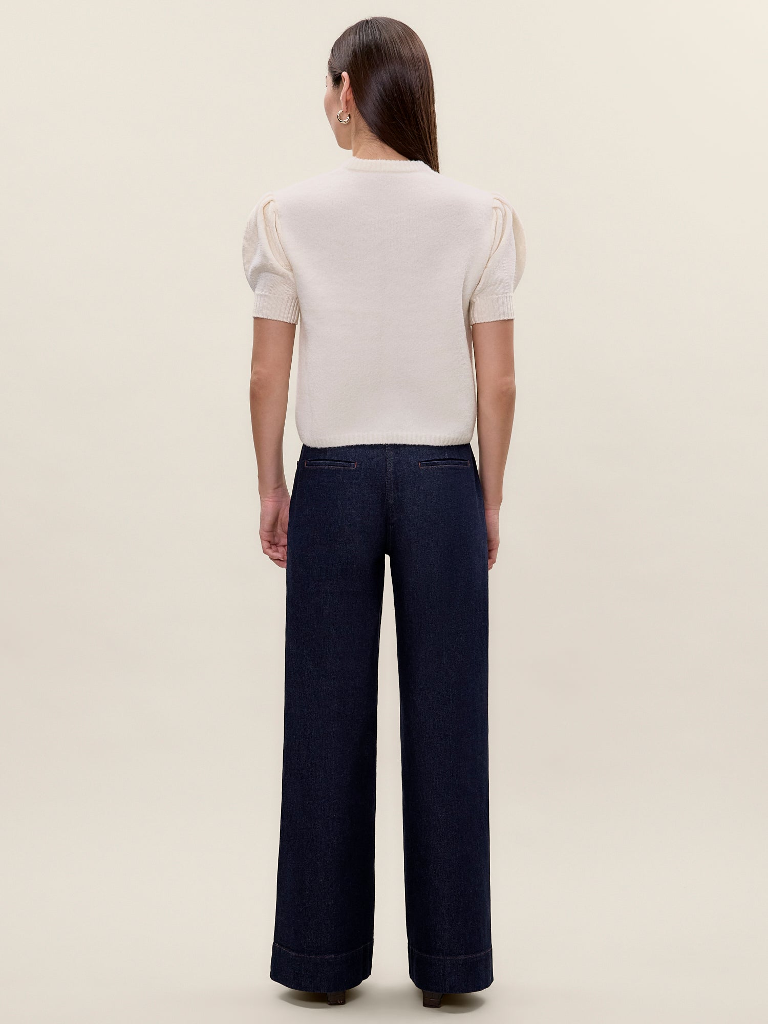 Boucle Texture Sweater in Cream by Rebecca Taylor