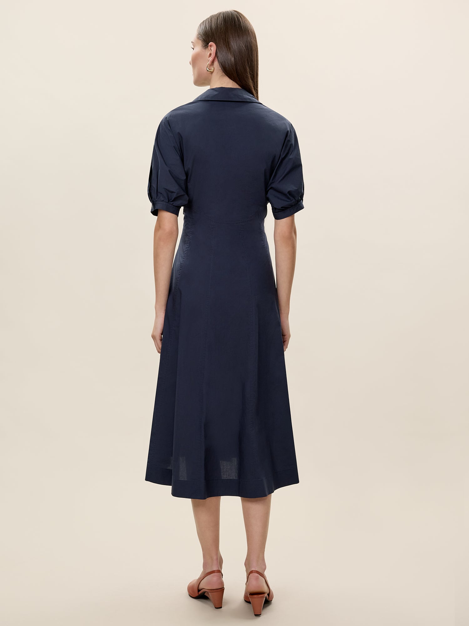 Aisley Poplin Dress in Navy by Rebecca Taylor