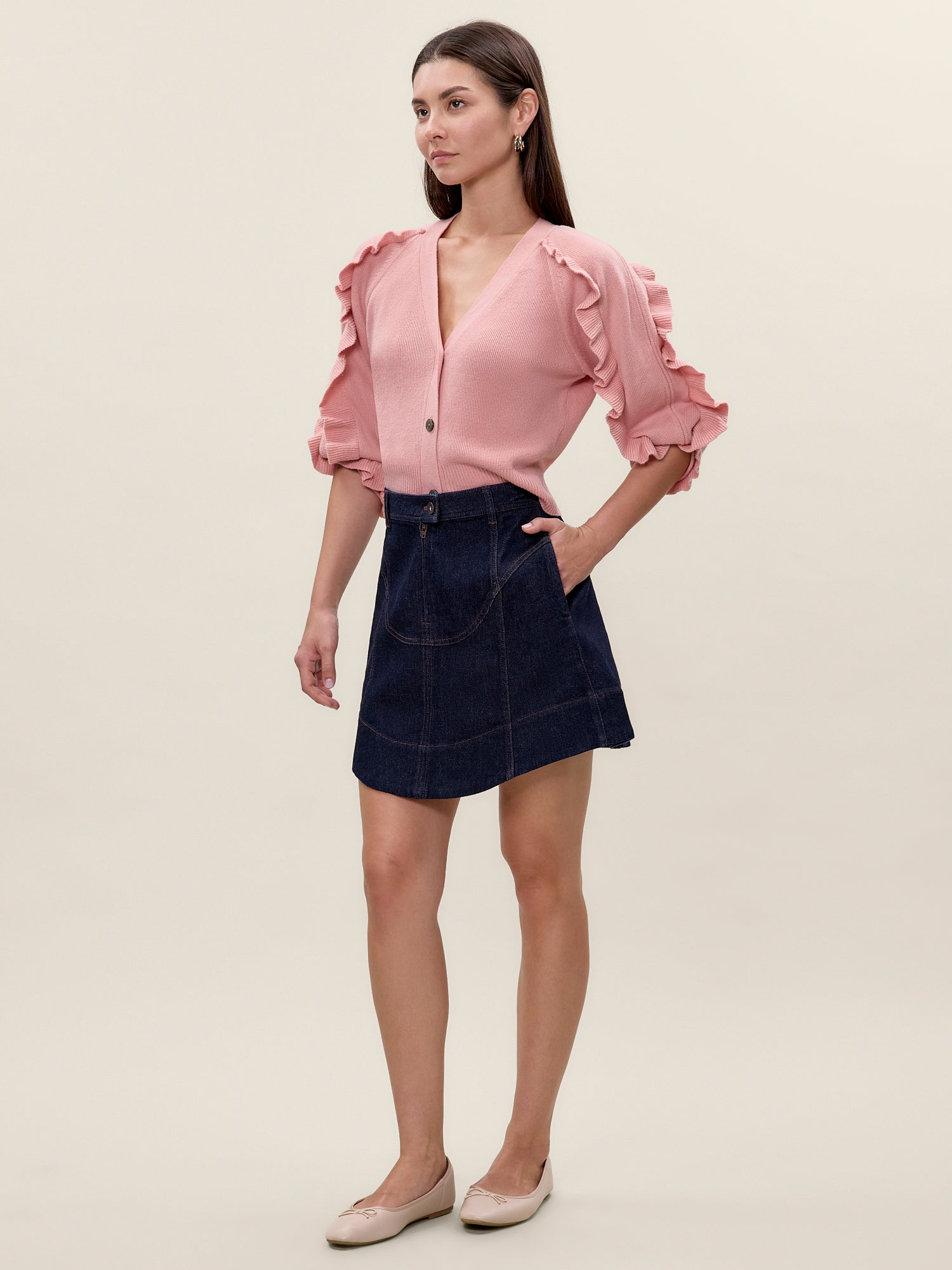 Carmen Denim Skirt in Carmen Indigo by Rebecca Taylor