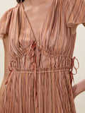 Celeste Stripe Pleated Dress