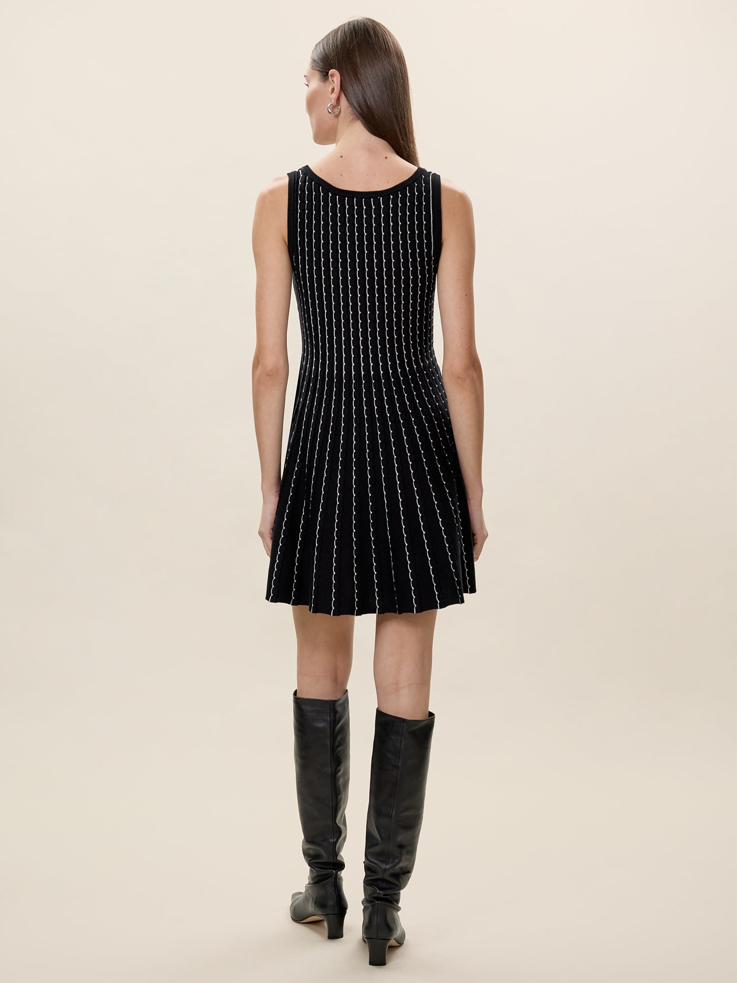 Dorothy Sweater Dress in Black by Rebecca Taylor