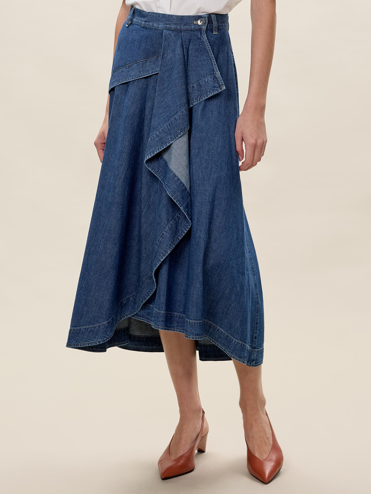 Edith Denim Skirt in Edith Indigo by Rebecca Taylor