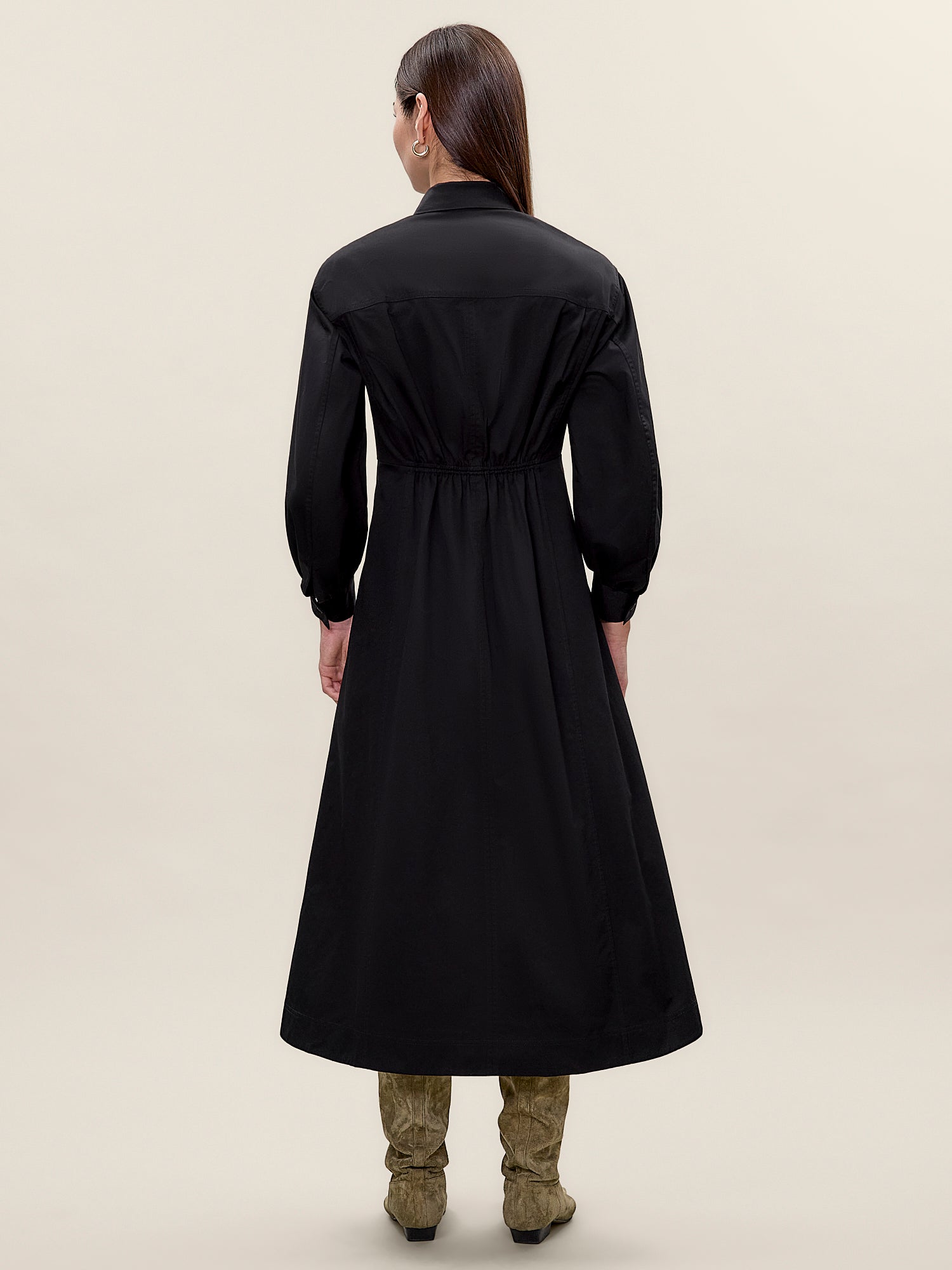 Elspeth Twill Dress in Black by Rebecca Taylor