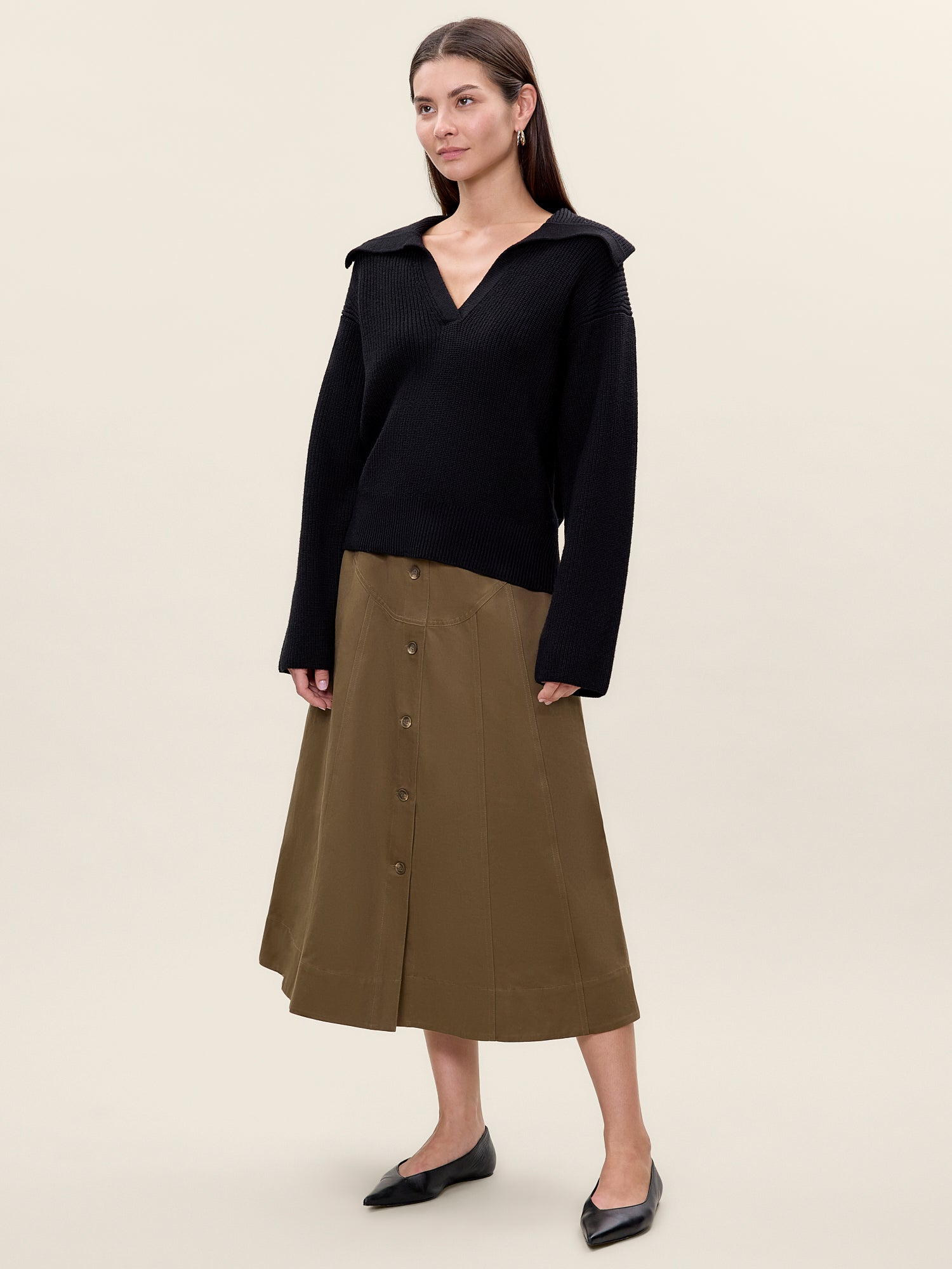 Giselle Knit Sweater in Black by Rebecca Taylor