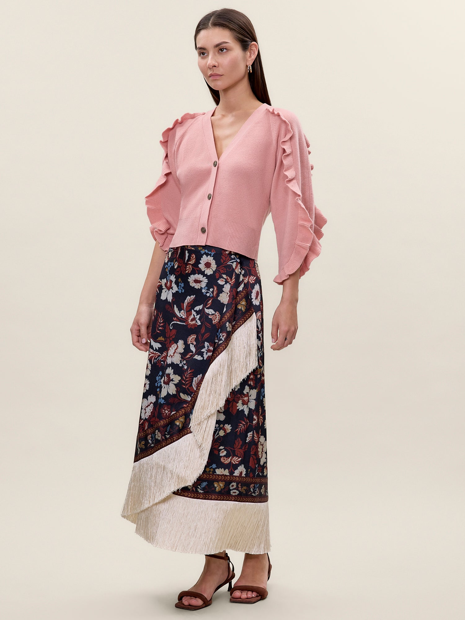 Selah Skirt in Navy Combo by Rebecca Taylor