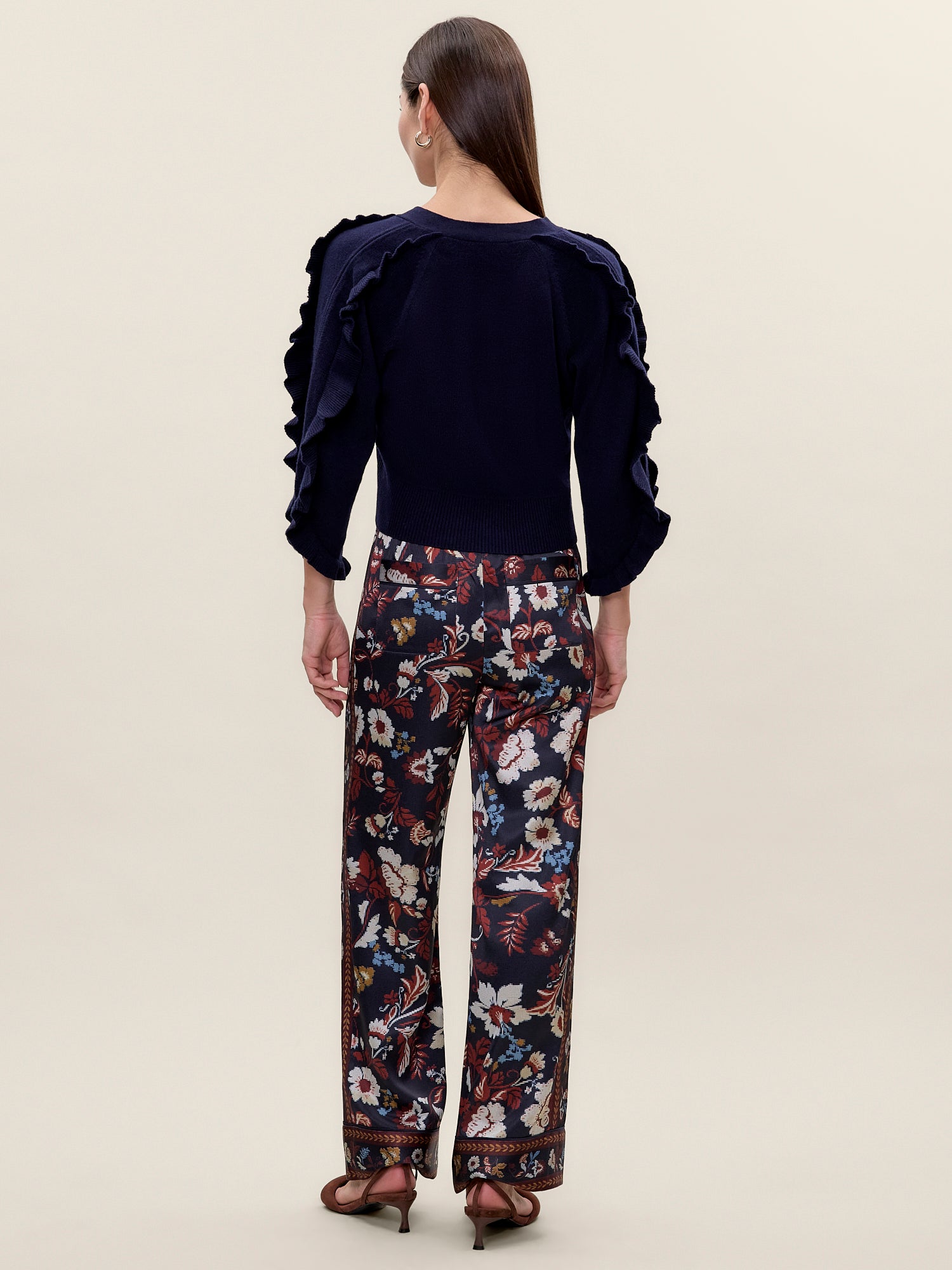 Kaia Knit Cardigan in Navy by Rebecca Taylor