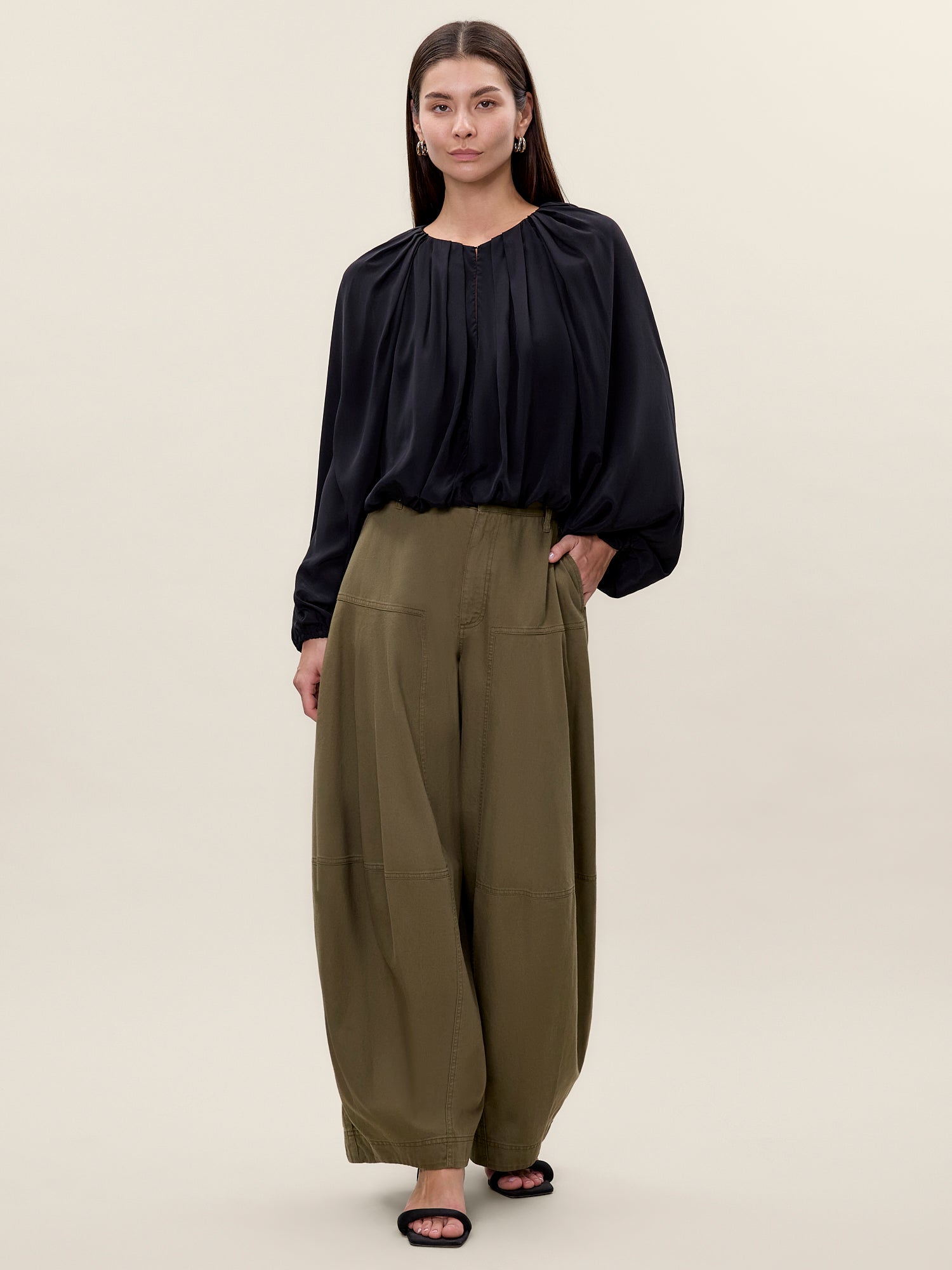 Lillith Bubble Top in Black by Rebecca Taylor