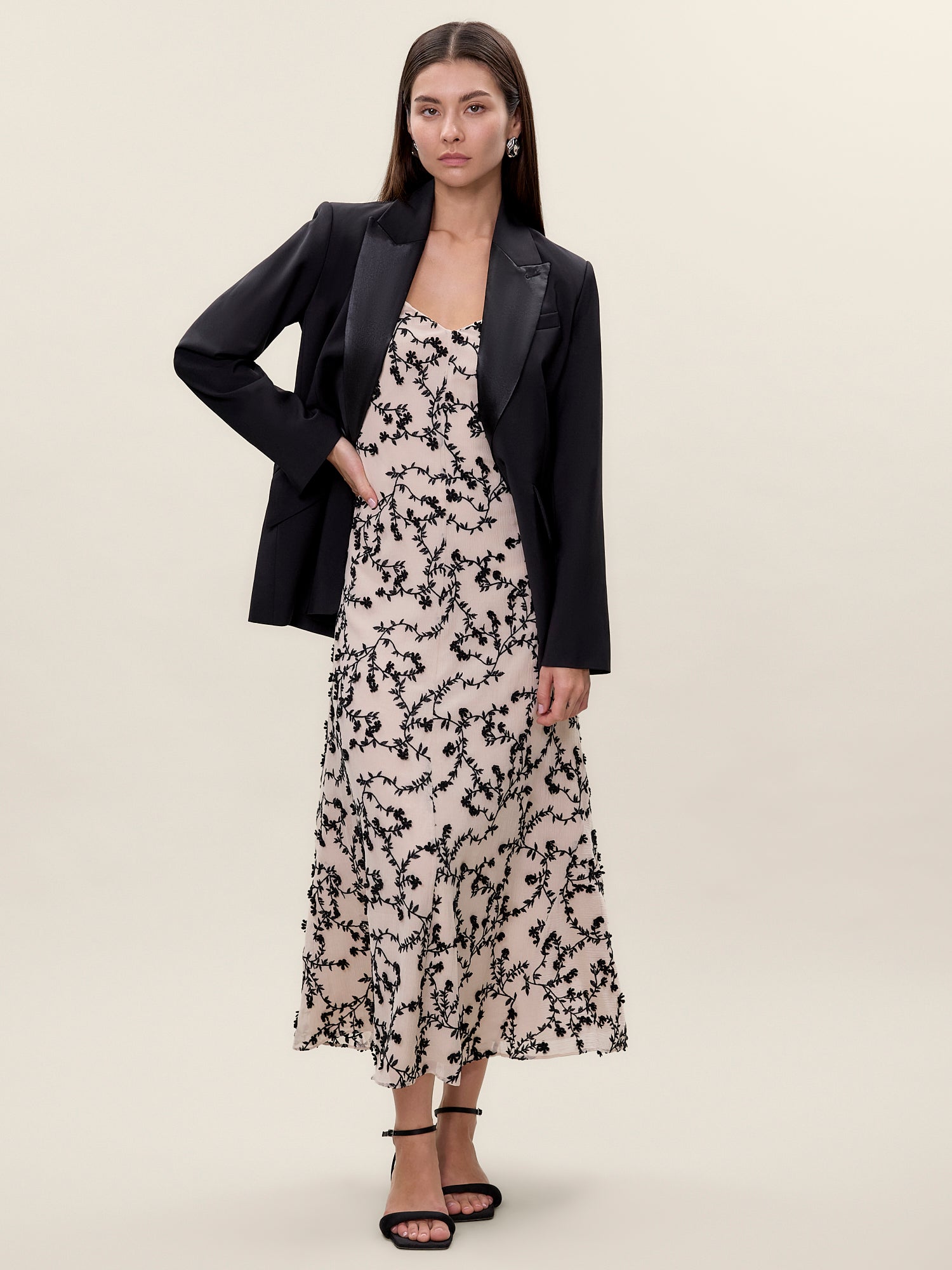 Marisol Dress in Antique White/Black by Rebecca Taylor