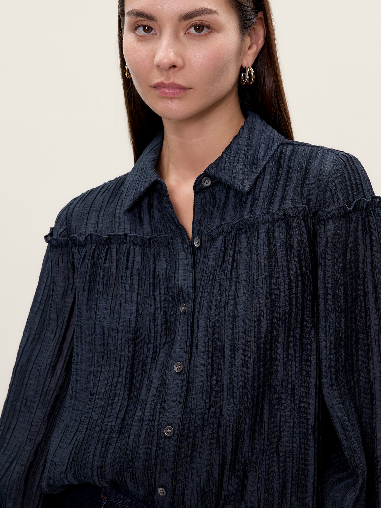 Olivia Blouse in Graphite by Rebecca Taylor