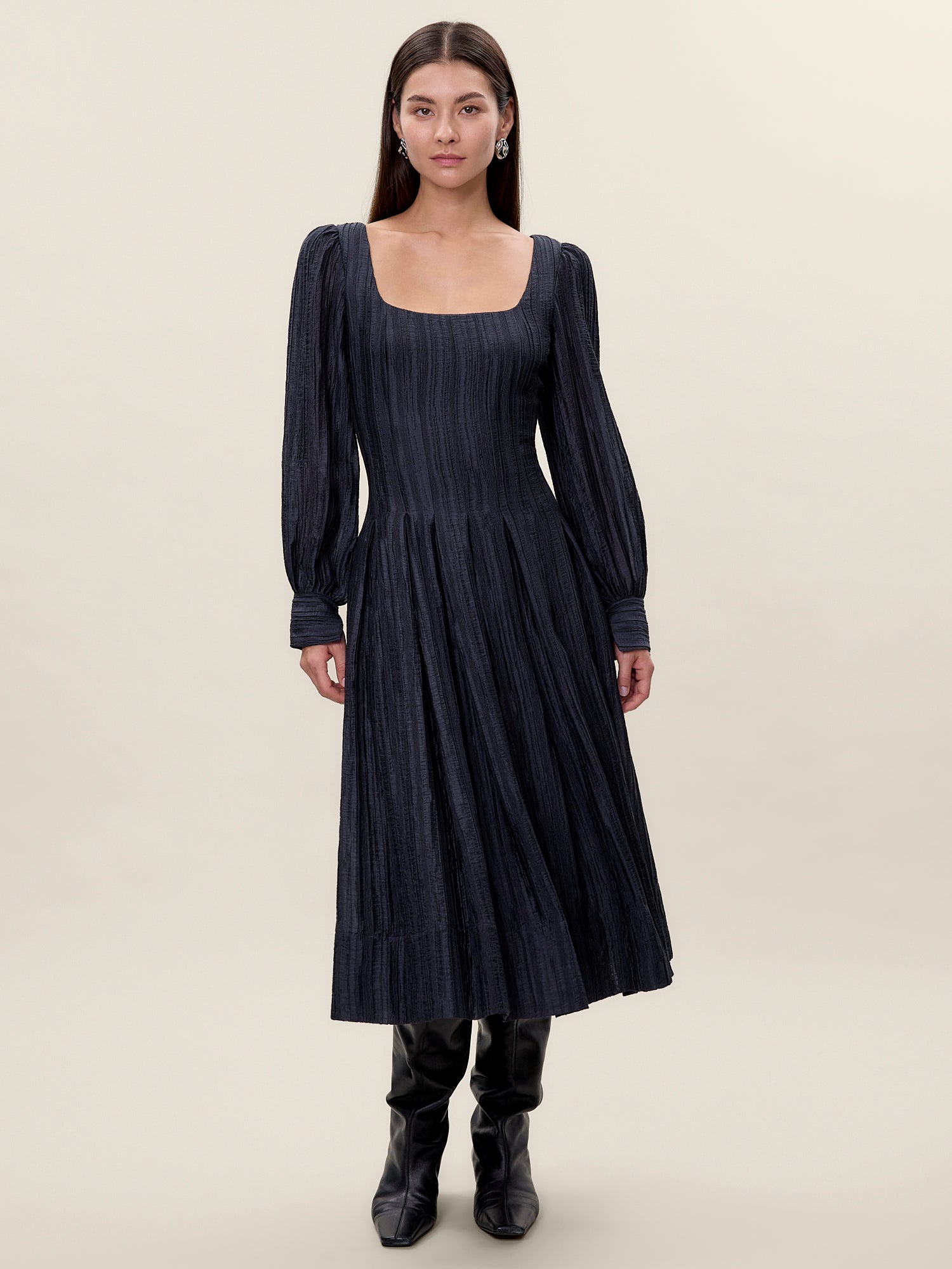 Olivia Dress in Graphite by Rebecca Taylor