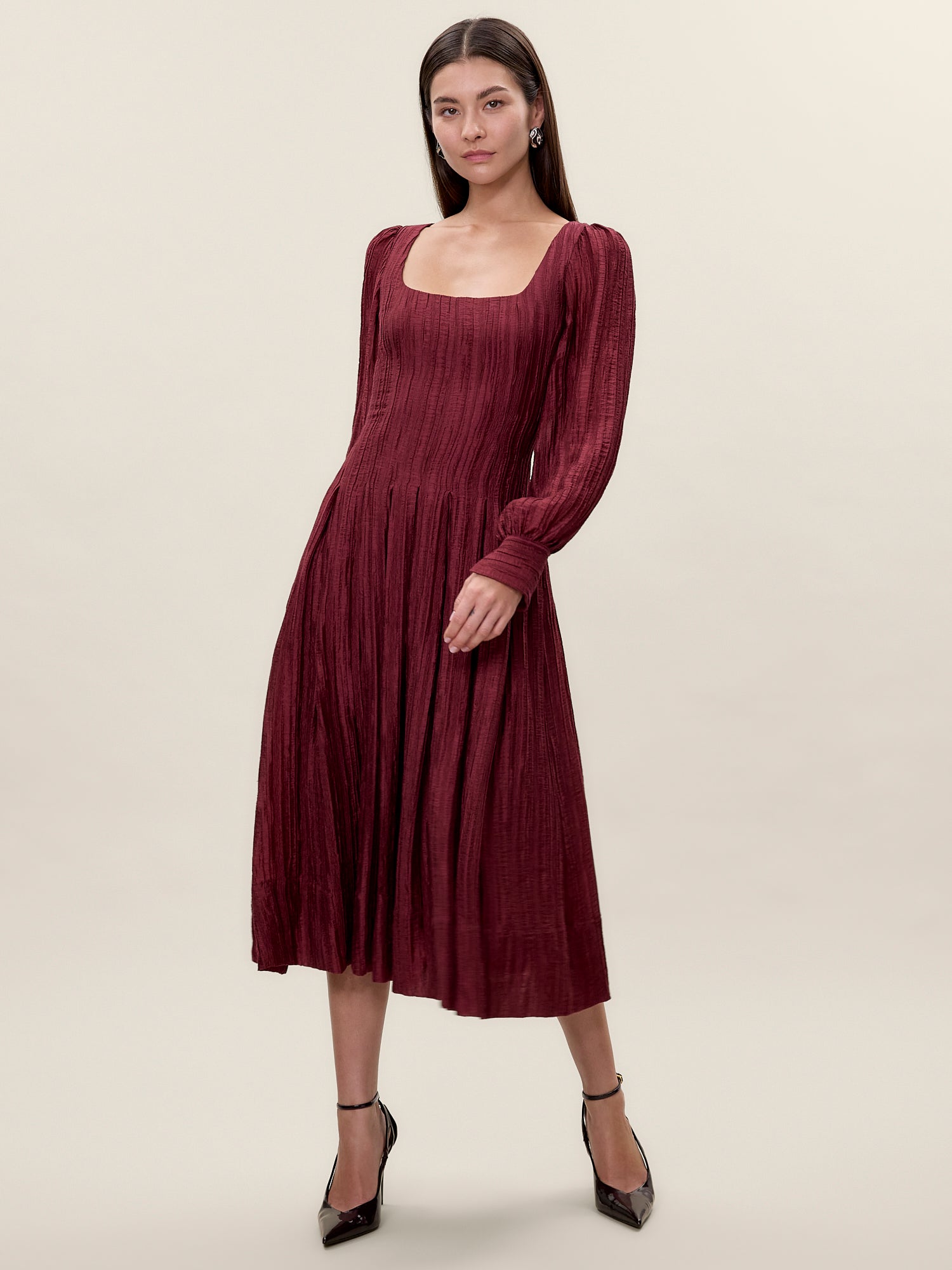 Olivia Dress in Sangria by Rebecca Taylor