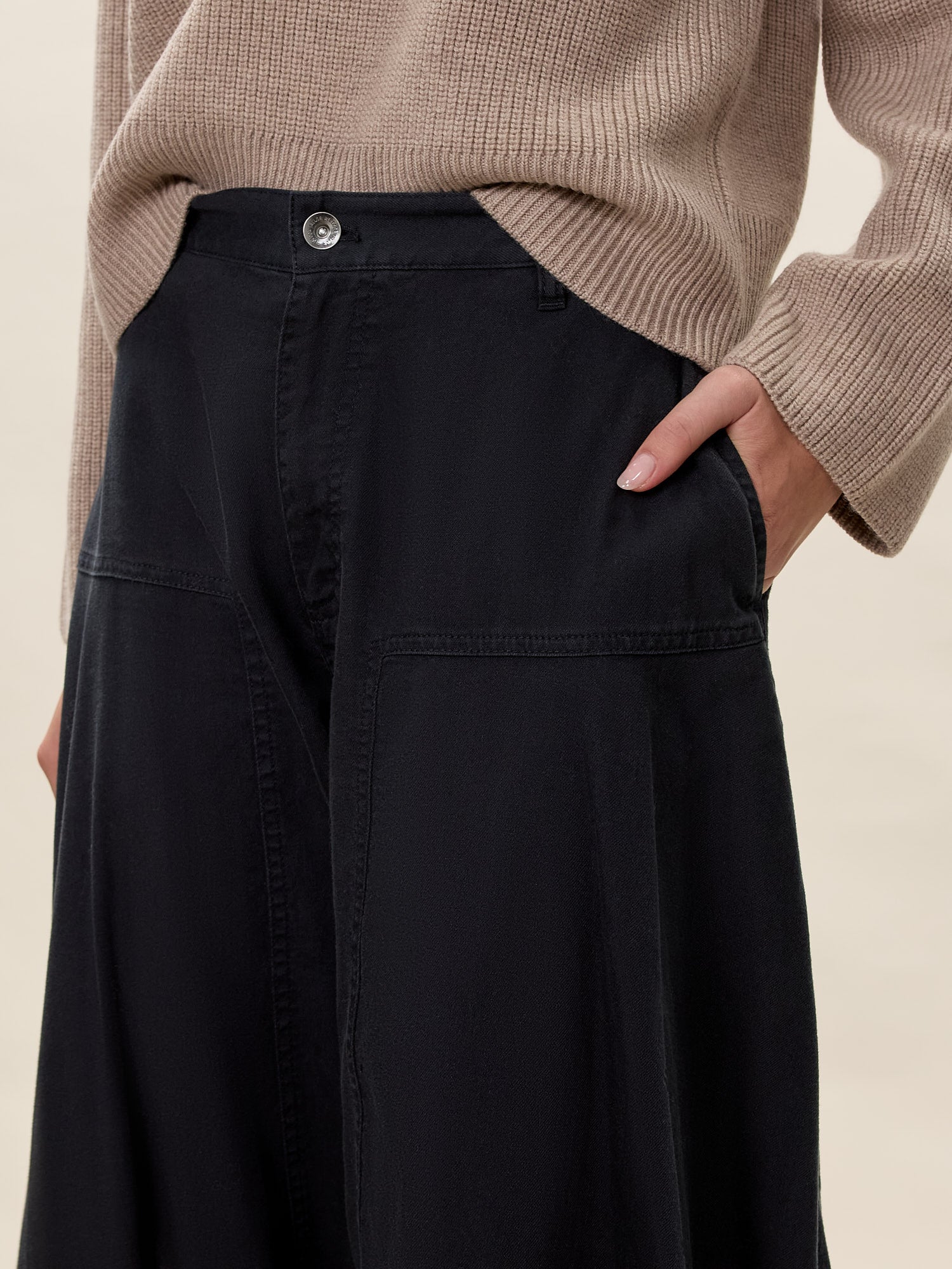 Edith Garment Dyed Jean in Black by Rebecca Taylor