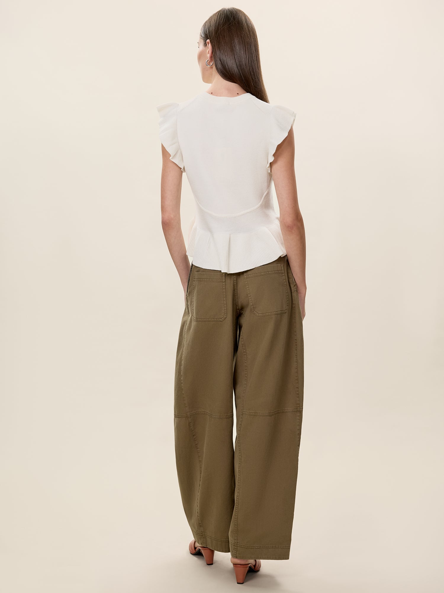 Edith Garment Dyed Jean in Olive by Rebecca Taylor