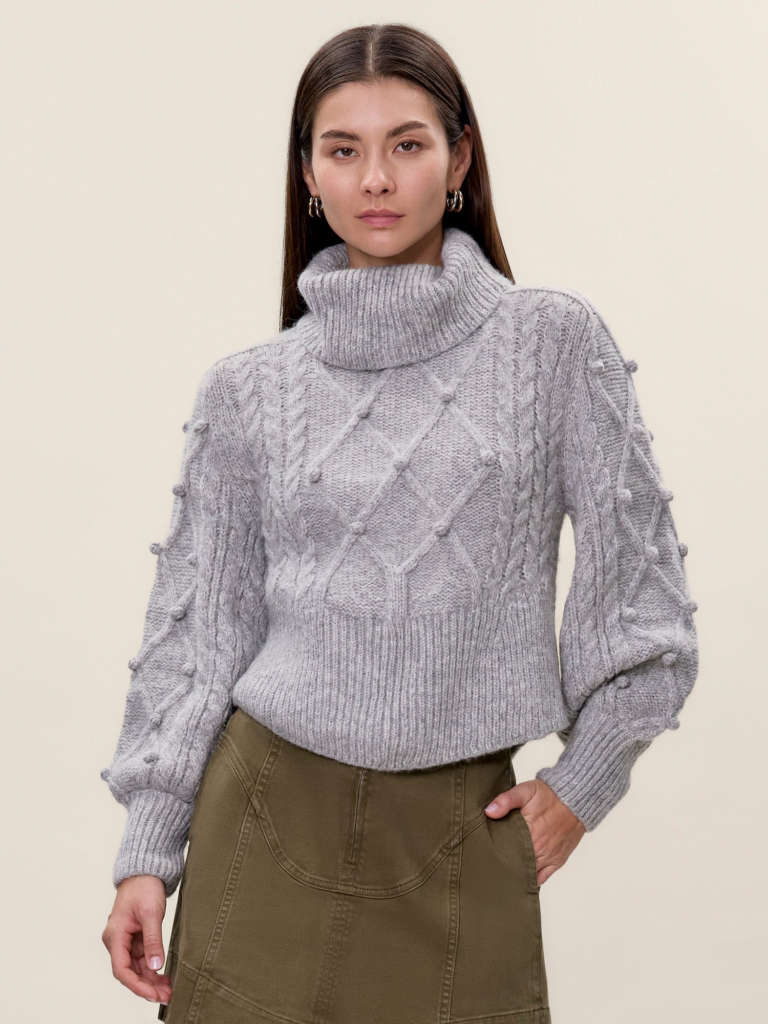 Petra Sweater in Light Grey by Rebecca Taylor