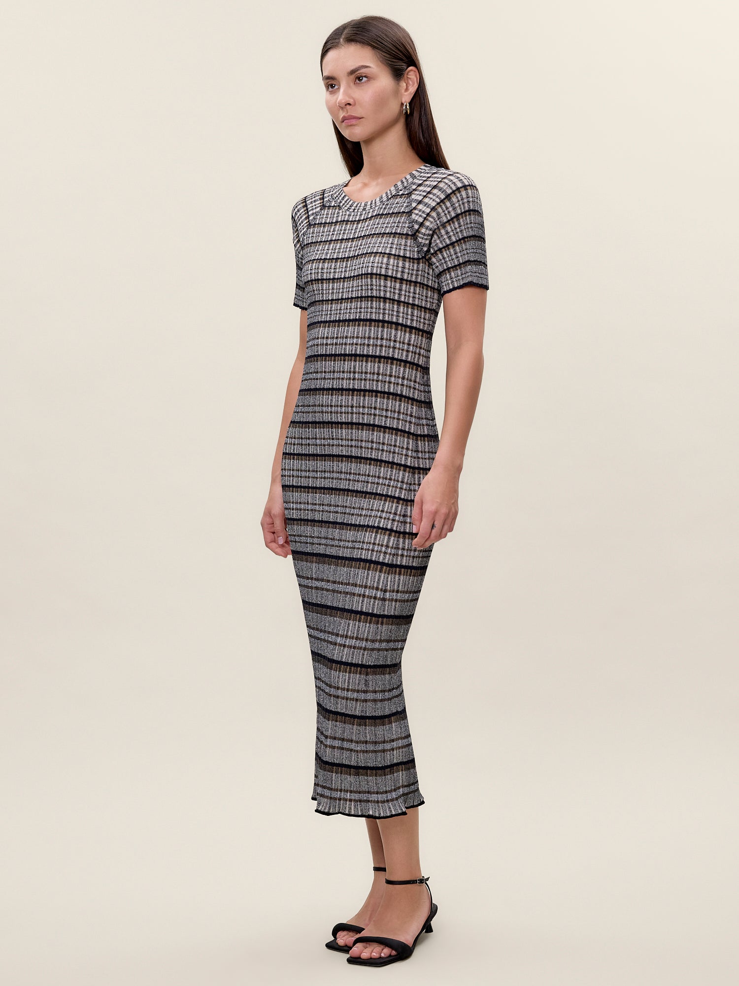 Laine Sweater Dress in Black Multi by Rebecca Taylor