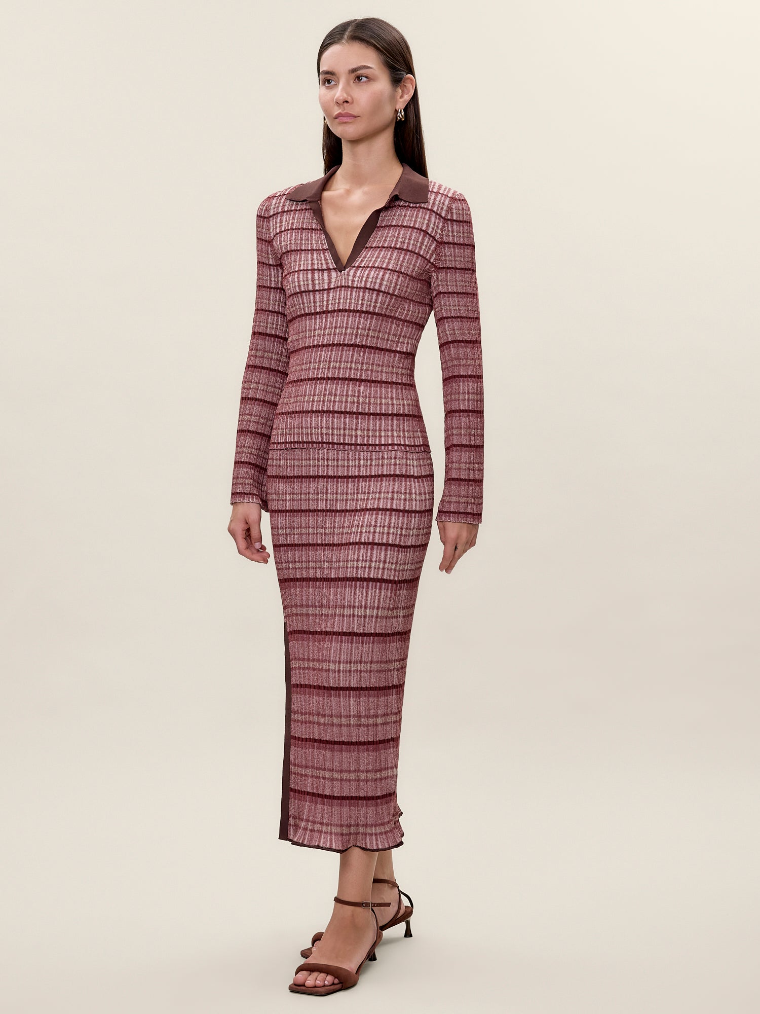 Laine Knit Sweater in Tearose Multi by Rebecca Taylor