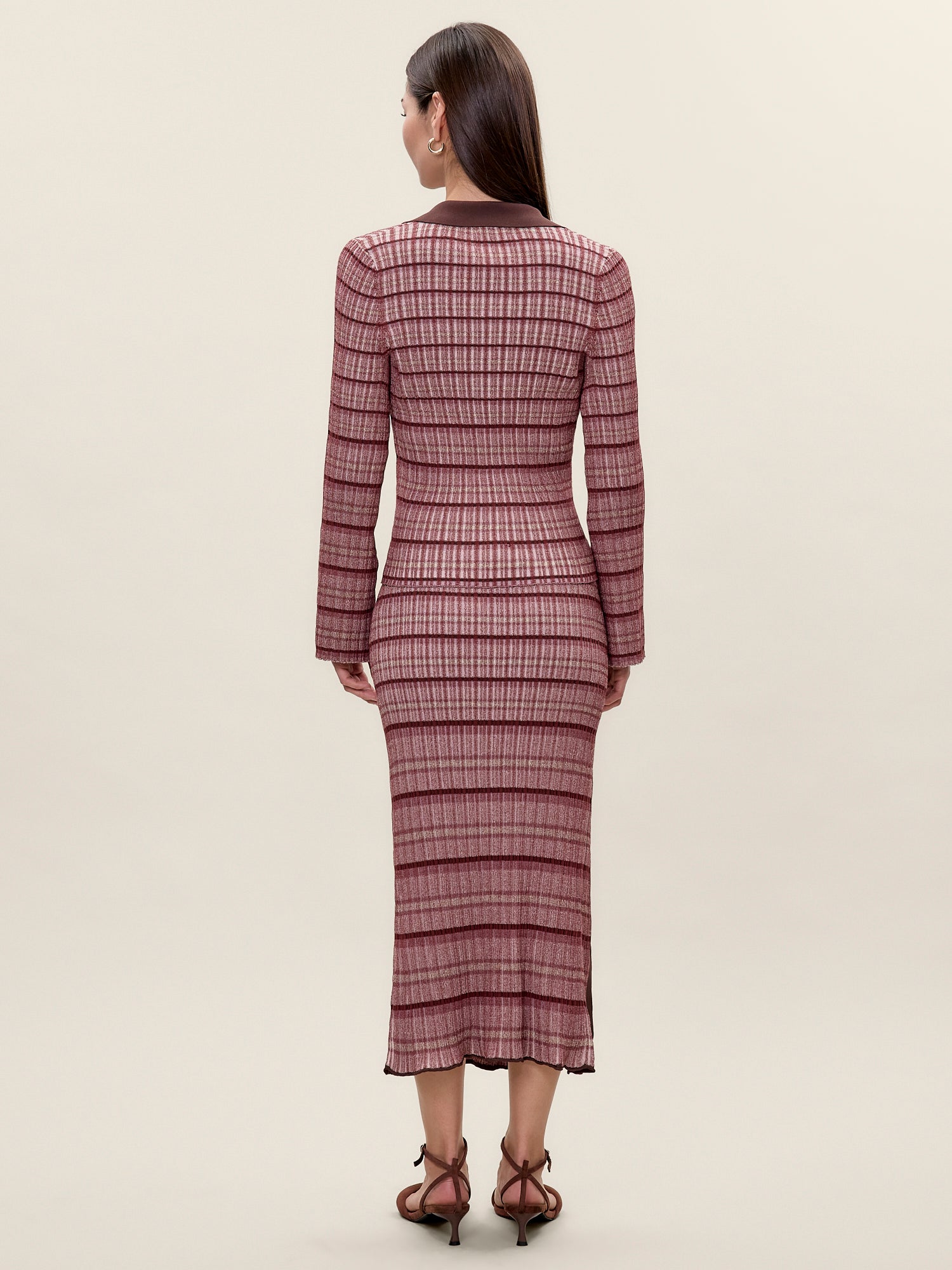 Laine Knit Sweater in Tearose Multi by Rebecca Taylor