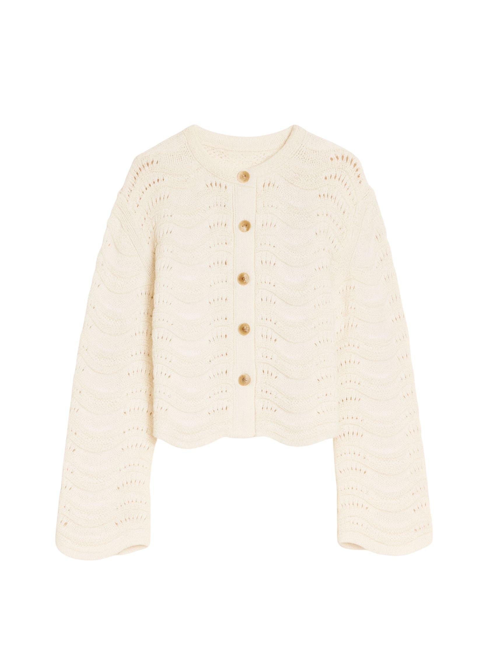 Rem Knit Cardigan in Ivory by Rebecca Taylor