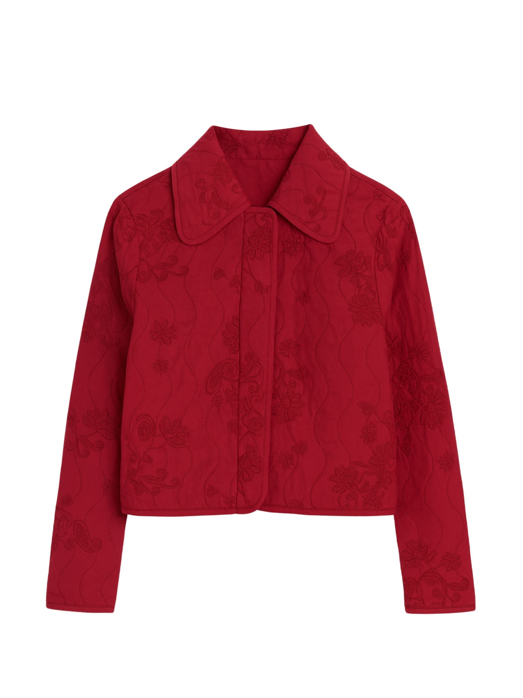 Zuri Quilted Jacket in Dark Berry by Rebecca Taylor