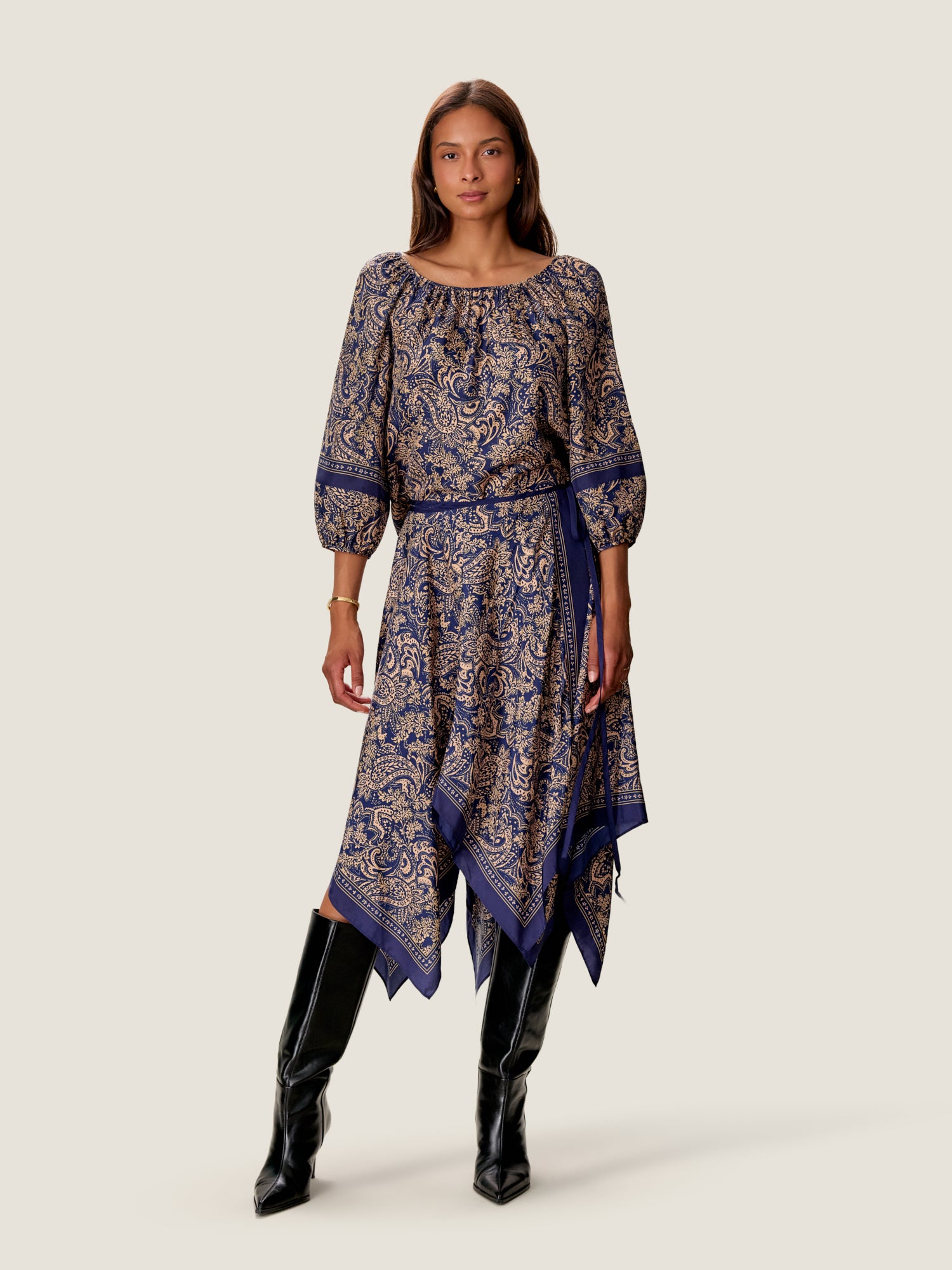 Reese Paisley Blouse in Maritime Multi by Rebecca Taylor