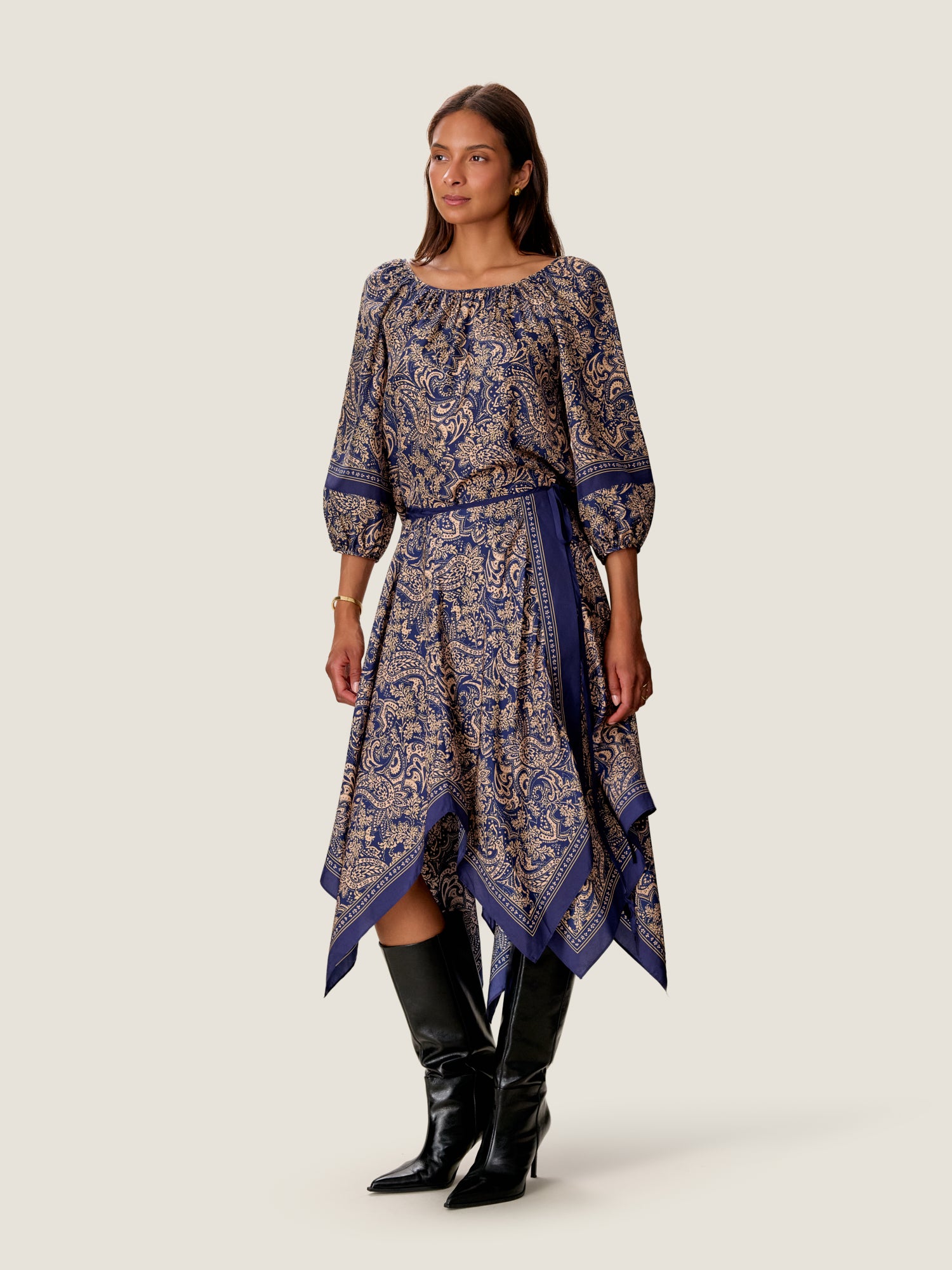 Reese Paisley Blouse in Maritime Multi by Rebecca Taylor