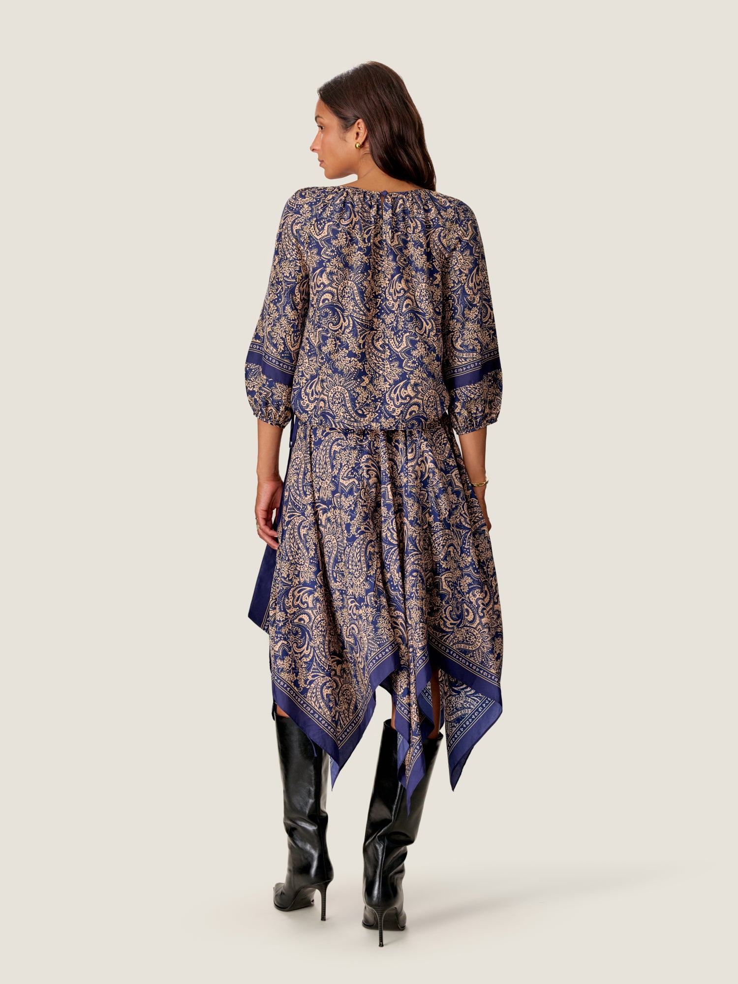 Reese Paisley Blouse in Maritime Multi by Rebecca Taylor