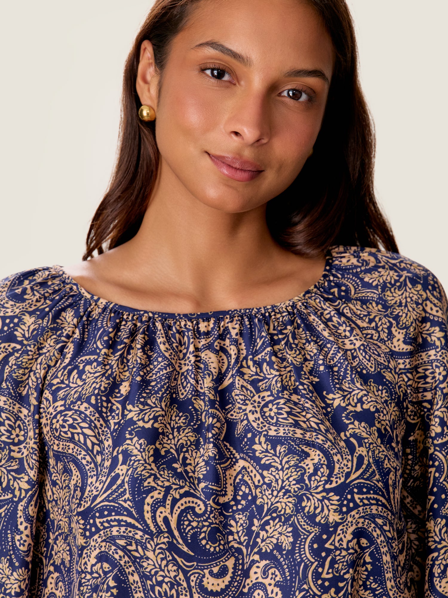 Reese Paisley Blouse in Maritime Multi by Rebecca Taylor