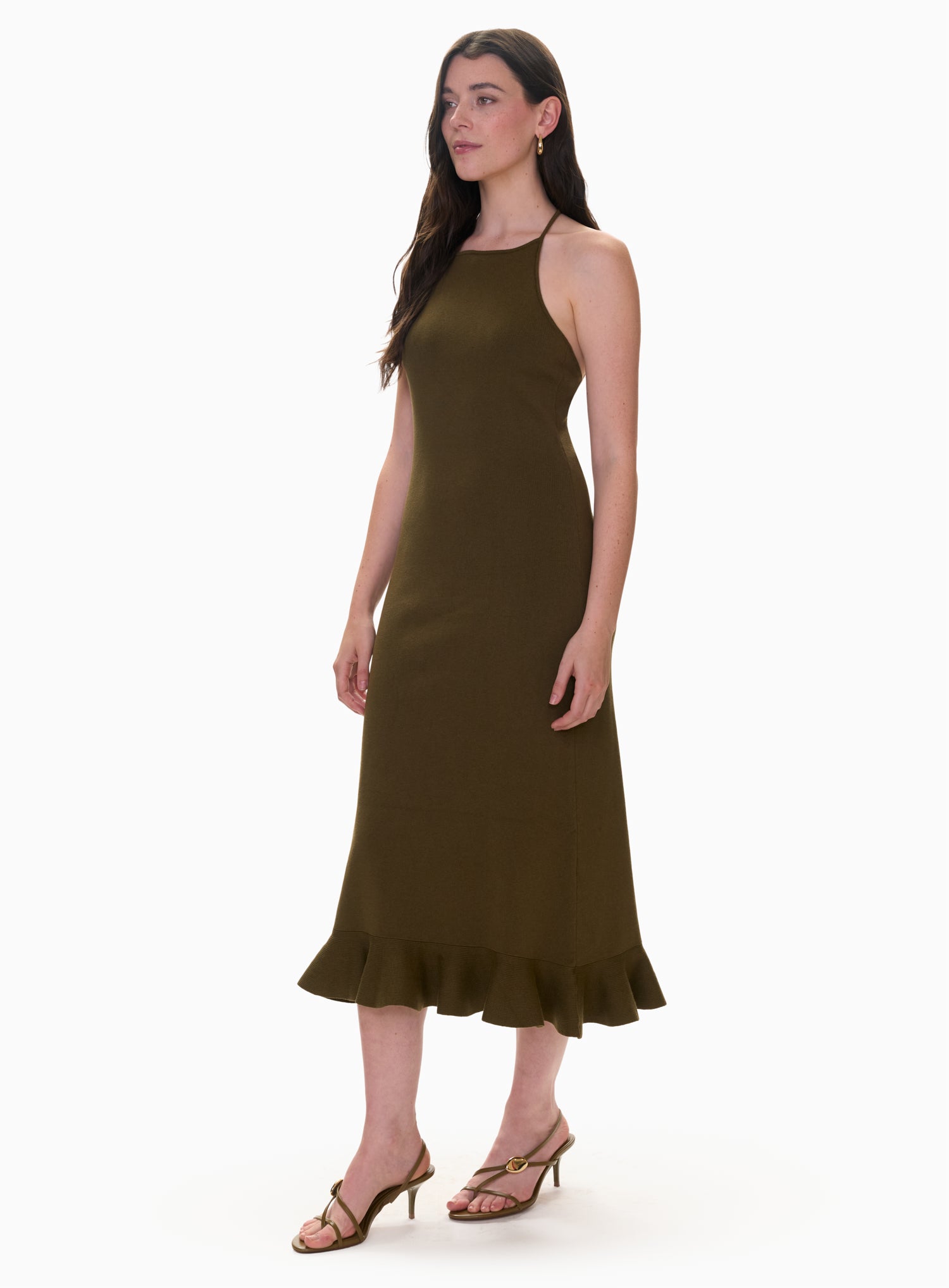 Bailey Sweater Dress in Olive by Rebecca Taylor