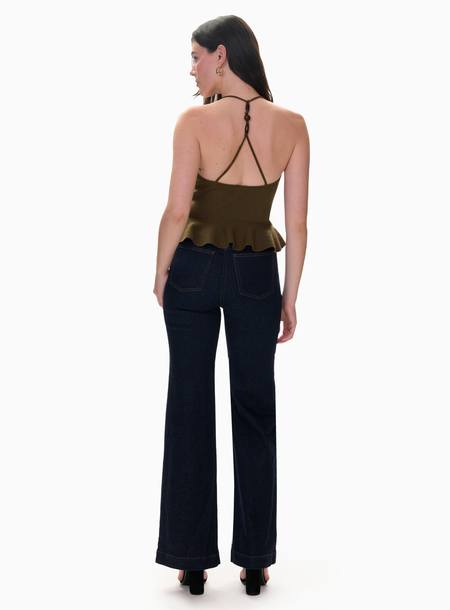 Bailey Sweater Tank in Olive by Rebecca Taylor
