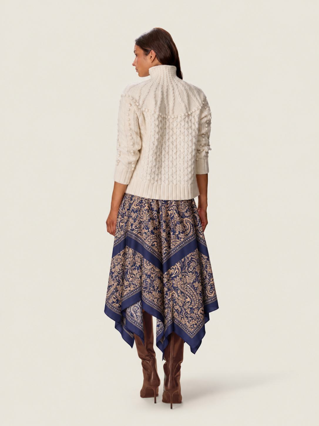 Tatum Scarf Skirt in Maritime Multi by Rebecca Taylor