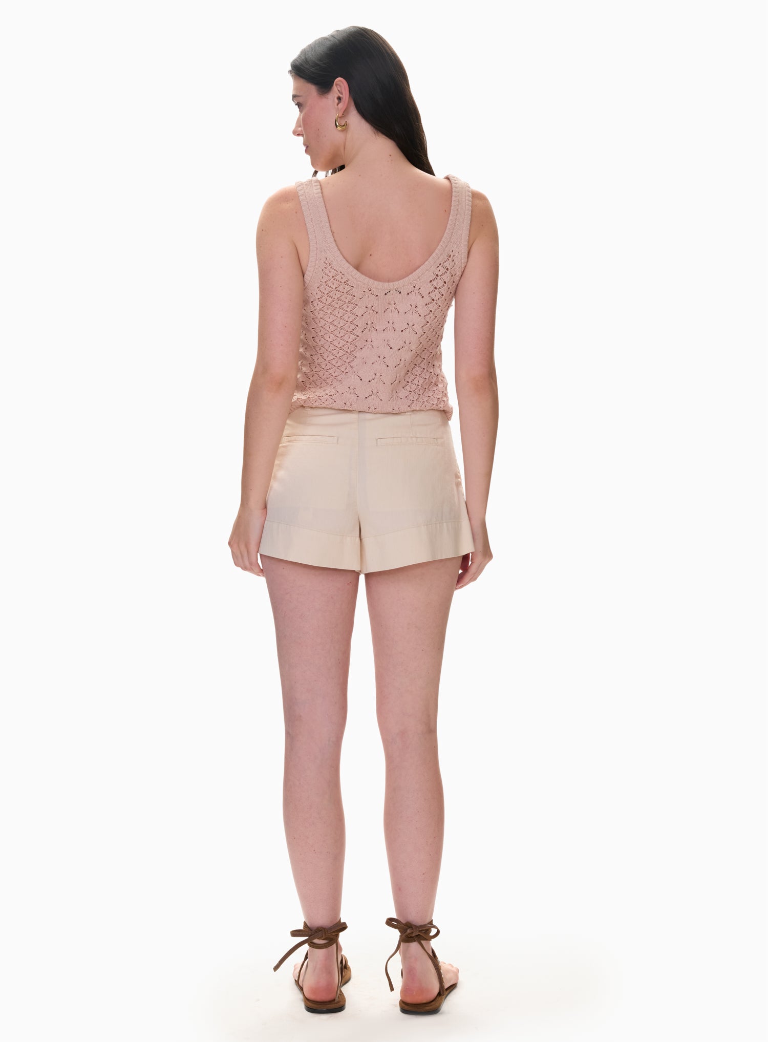 Hannah Pointelle Tank in Desert Rose by Rebecca Taylor
