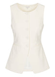 Refined Suiting Button Front Vest