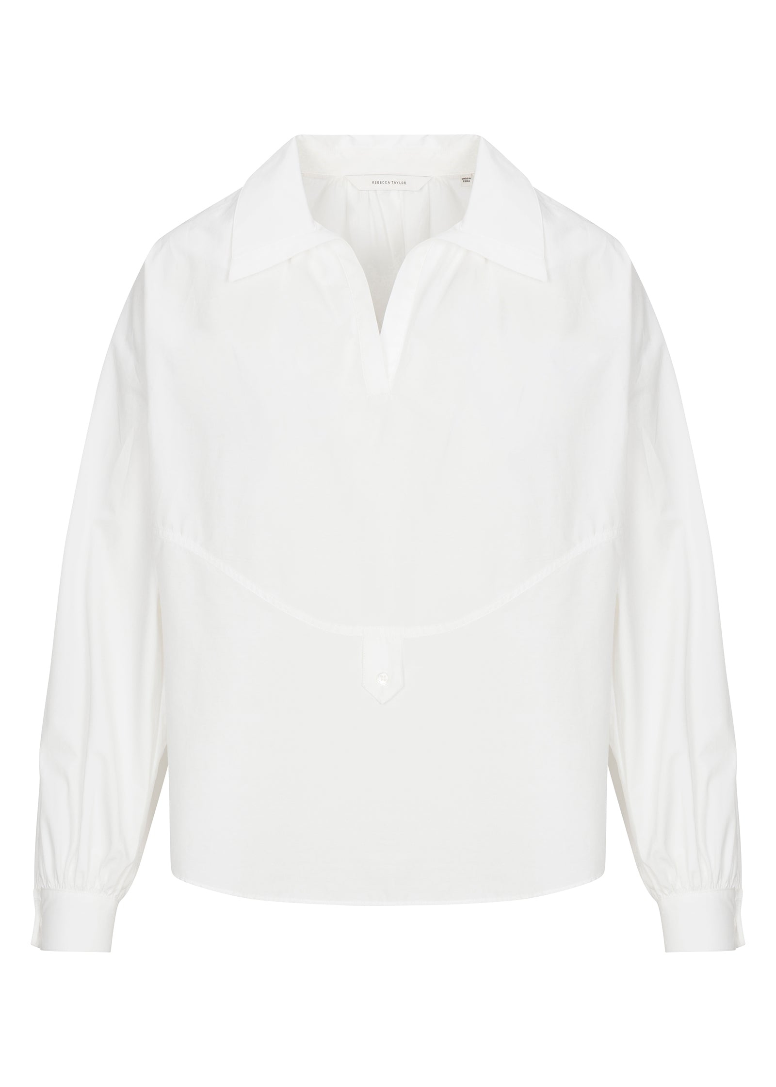 Aisley Poplin Shirt in Milk by Rebecca Taylor