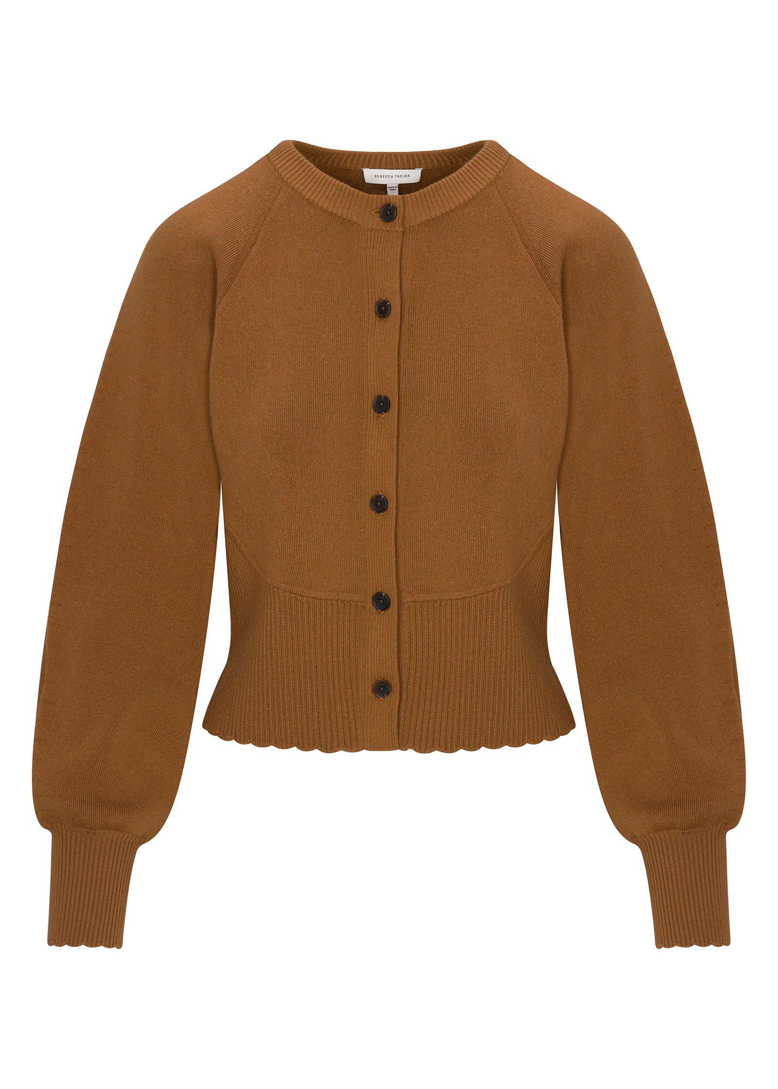 Rhea Knit Cardigan in Tobacco by Rebecca Taylor